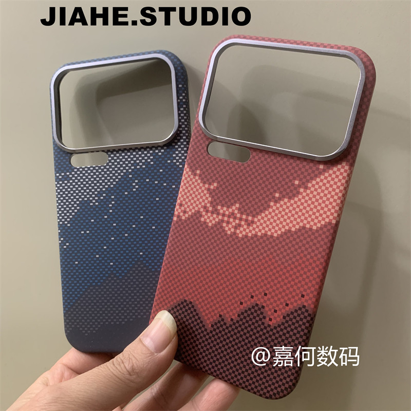 仿碳纤维纹凯夫拉纹日照山峰山海星澜适用小米17proMax手机壳小米14pro磁吸小米15pro硬壳15ultra保护壳轻奢