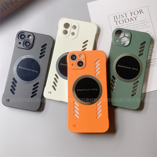 无边框镂空散热适用OPPOReno10/9/8a72手机壳Findx6硬壳k9车载磁吸k10真我GT Neo3保护套Realme Neo5 GT2壳男