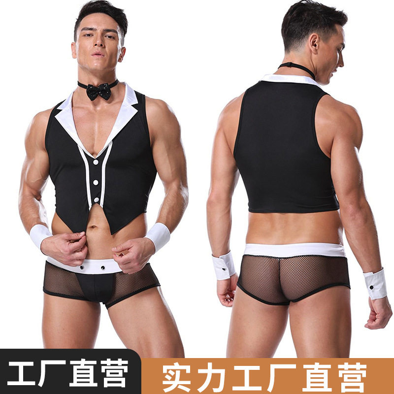 【姚心田】新款男士角色扮演制服夜店酒吧调酒师技师服装