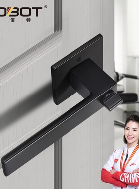 卫生间无钥匙简约三杆式执手锁酒店实木卧室房门锁球形门锁通用型