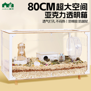 仓鼠笼子80cm基础笼金丝熊豪华大别墅亚克力透明箱防啃咬专用房子