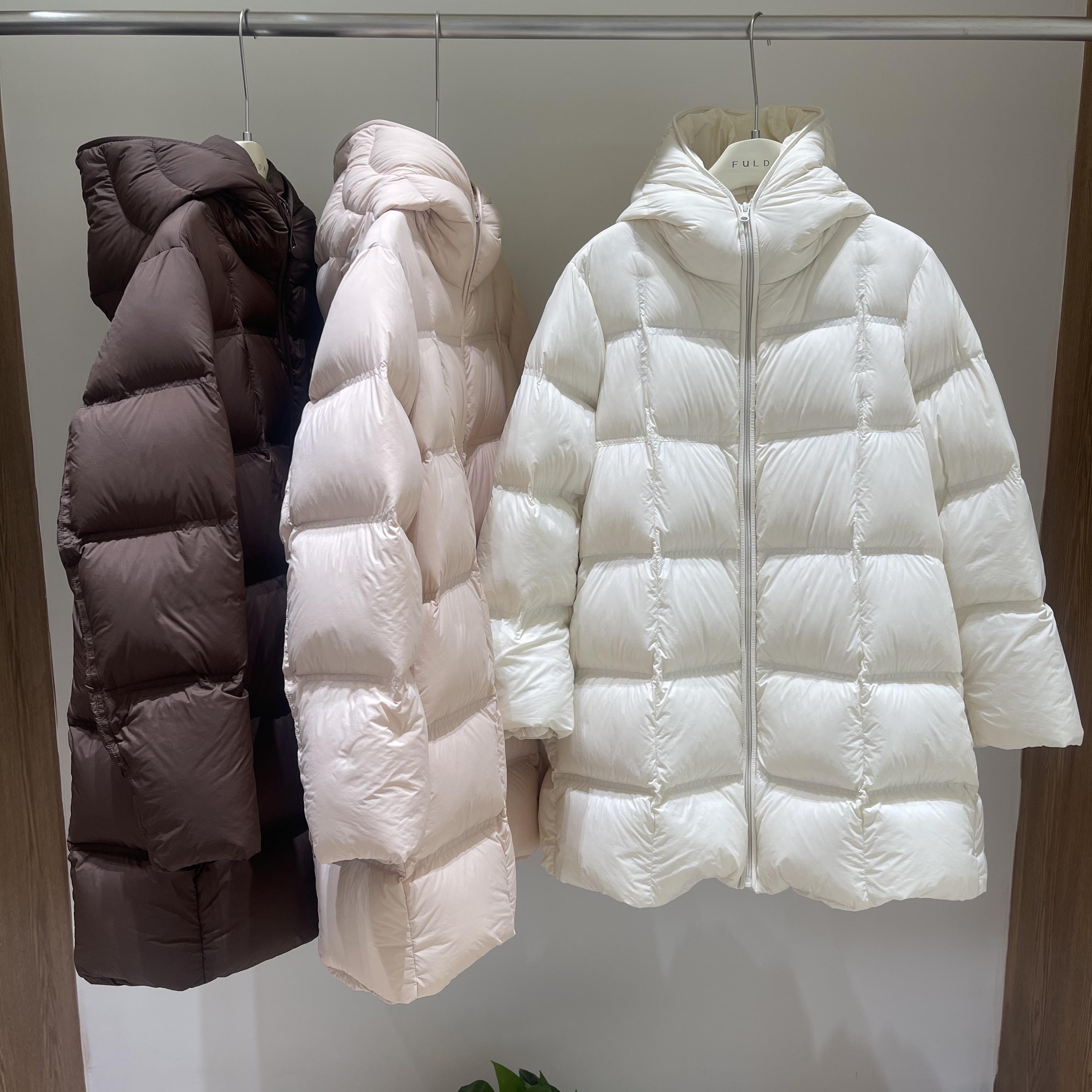 商场同款冬装新款连帽纯色羽绒服