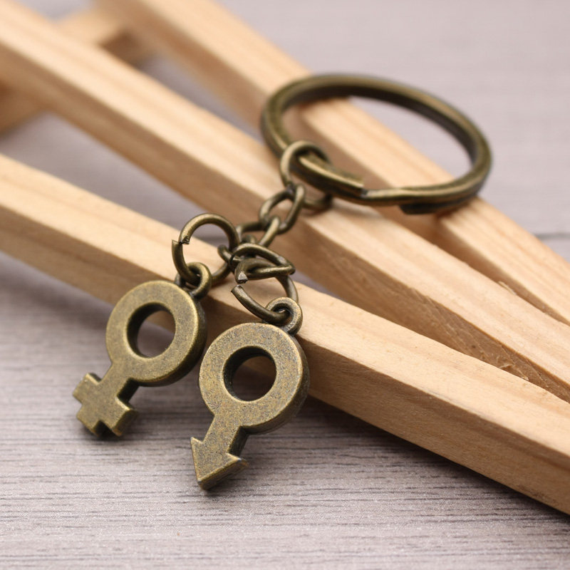 创意男女性别符号金属个性小挂件一对diy钥匙扣搭配小饰品配件零