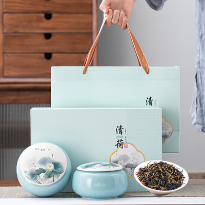 武夷山特级金骏眉红茶茶叶礼盒装蜜香陶瓷罐装正宗金俊眉茶叶端午