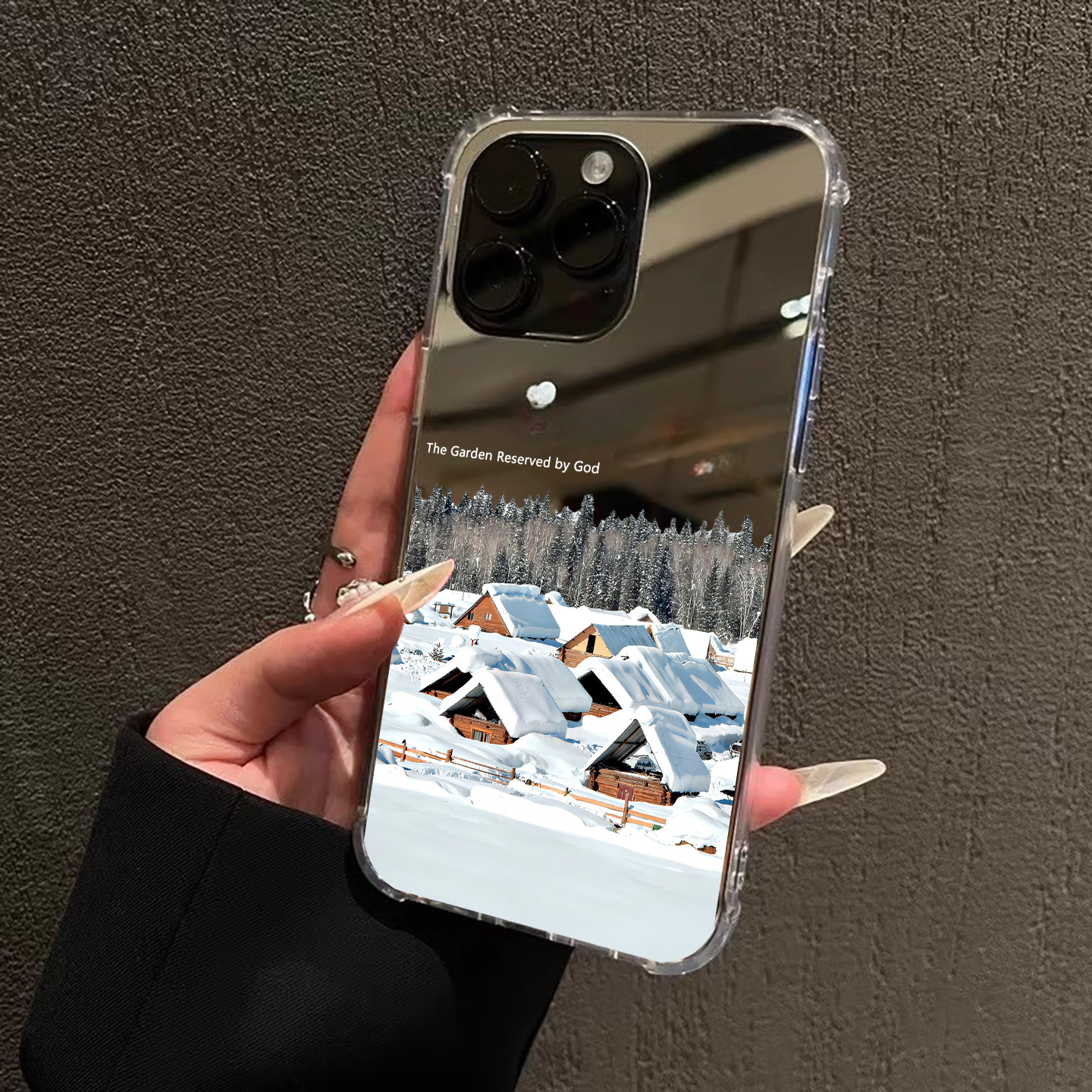 神的自留地适用iPhone17苹果14手机壳15ProMax雪屋16荣耀100华为Mate60镜面P70补妆oppo新疆风景vivo软胶男女