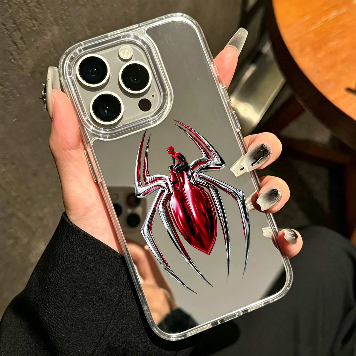 蜘蛛侠4适用iPhone17e苹果14手机壳15ProMax崭新之日16英雄13三星S24Ultra磁吸镜面Pura70华为Mate40个性12女