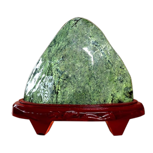 【老师推荐】石敢当镇宅室内外泰安原石摆件真正的天然墨玉客厅