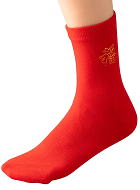 纯棉本命年红袜2024年