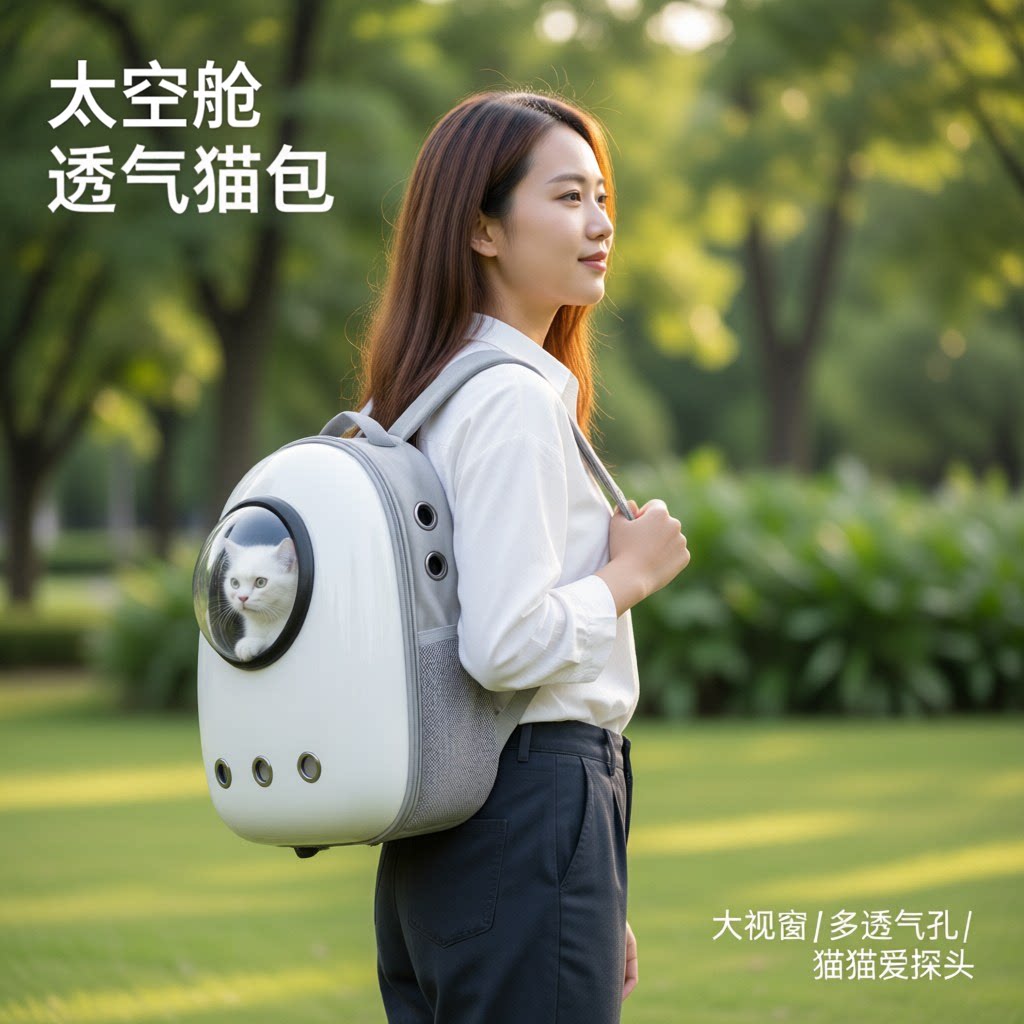 太空舱猫包宠物背包大容量猫包外背包/箱包