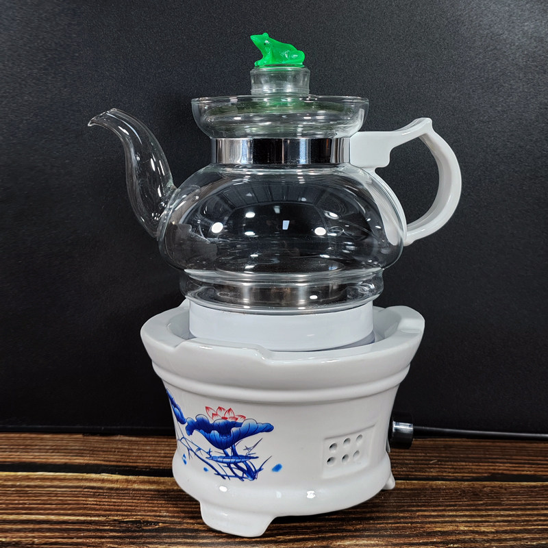 正稻陶然炉静音快速炉烧水煮茶潮汕电热茶炉玻璃青蛙盖耐热养生壶