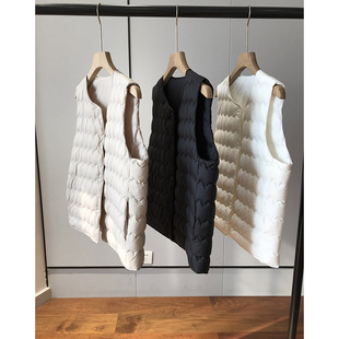 品质和价格都特别实在！90%白鸭绒圆领V领短款羽绒服马甲背心女