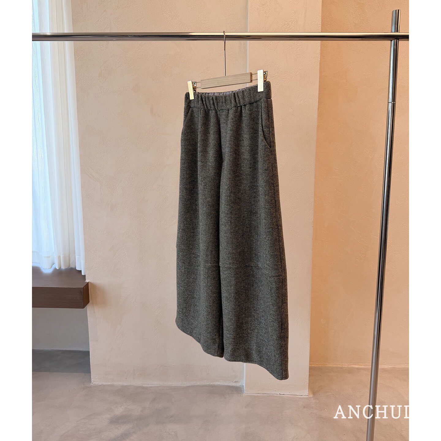 ANCHUDSS 格子裤的魅力~这格纹太对味了！绵羊毛加厚休闲裤阔腿裤