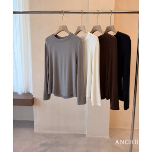 ANCHUDSS 请秒收~出口外单料！细腻软糯轻磨毛保暖舒适圆领打底衫