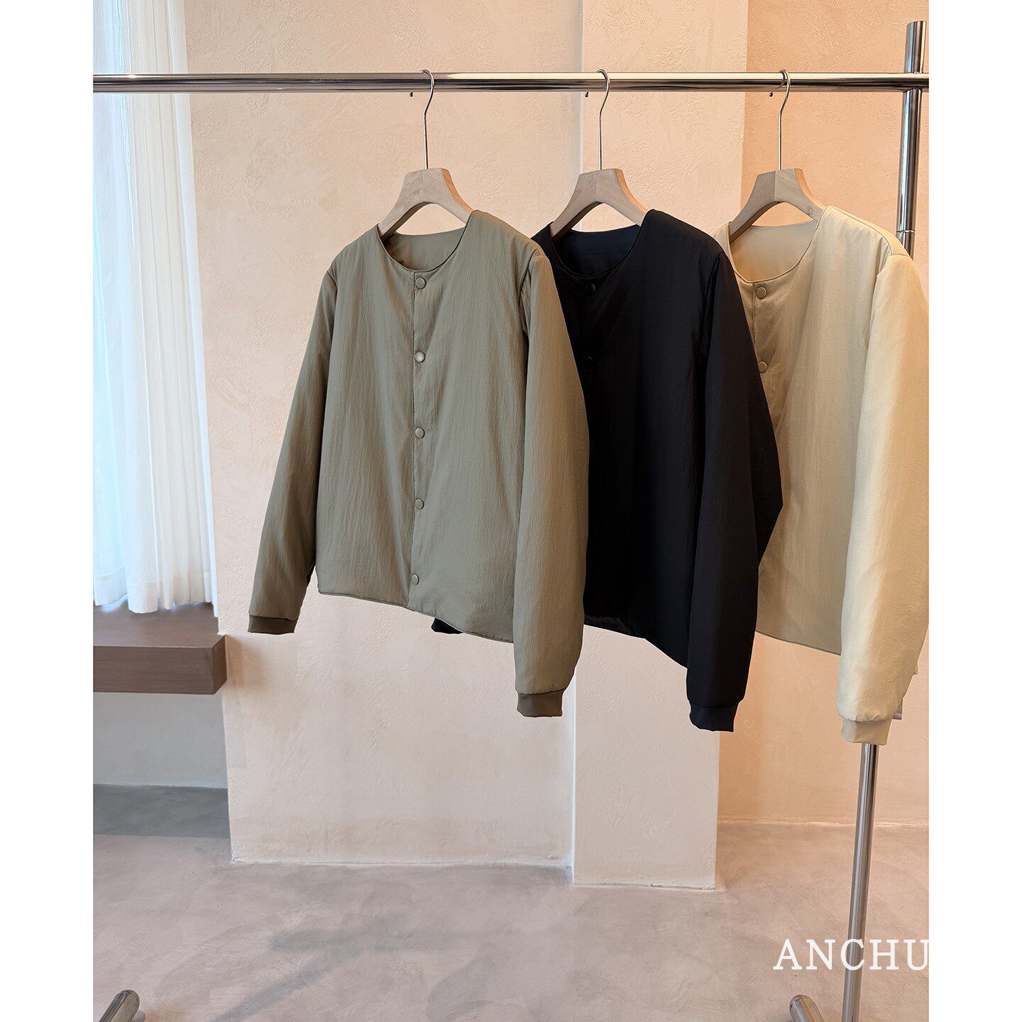 ANCHUDSS 泡芙感～防泼水！高奢桑蚕丝羊毛棉服 羽感蓄热保暖外套