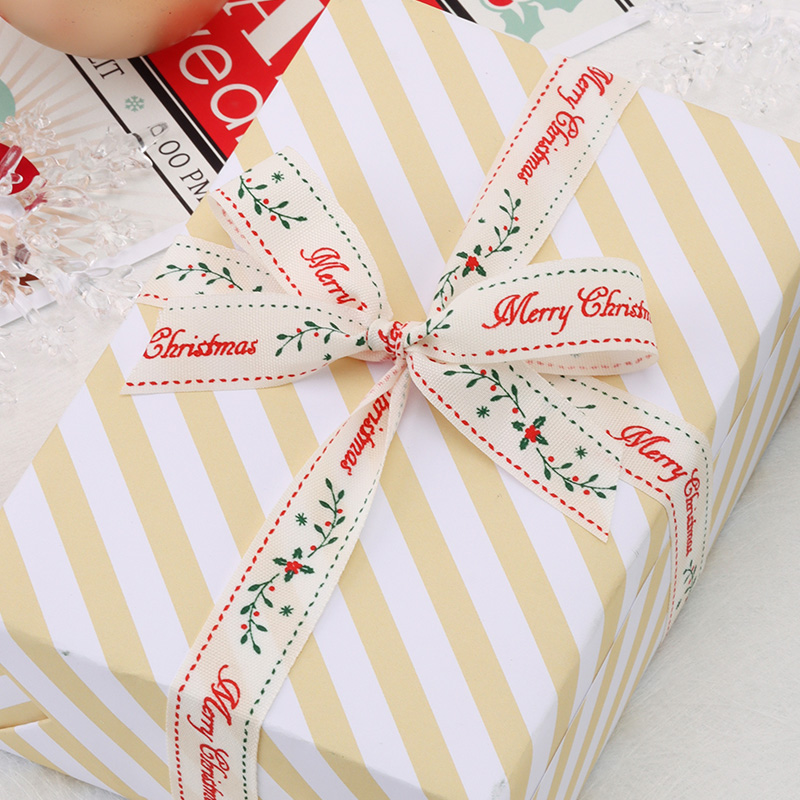 经典双色涤棉带 圣诞新款彩带礼物包装鲜花装饰蛋糕盒缎带蝴蝶结