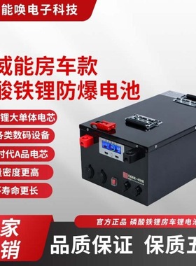 大容量磷酸铁锂12V24v48v100AH150ah房车款光伏储能锂电池10度电