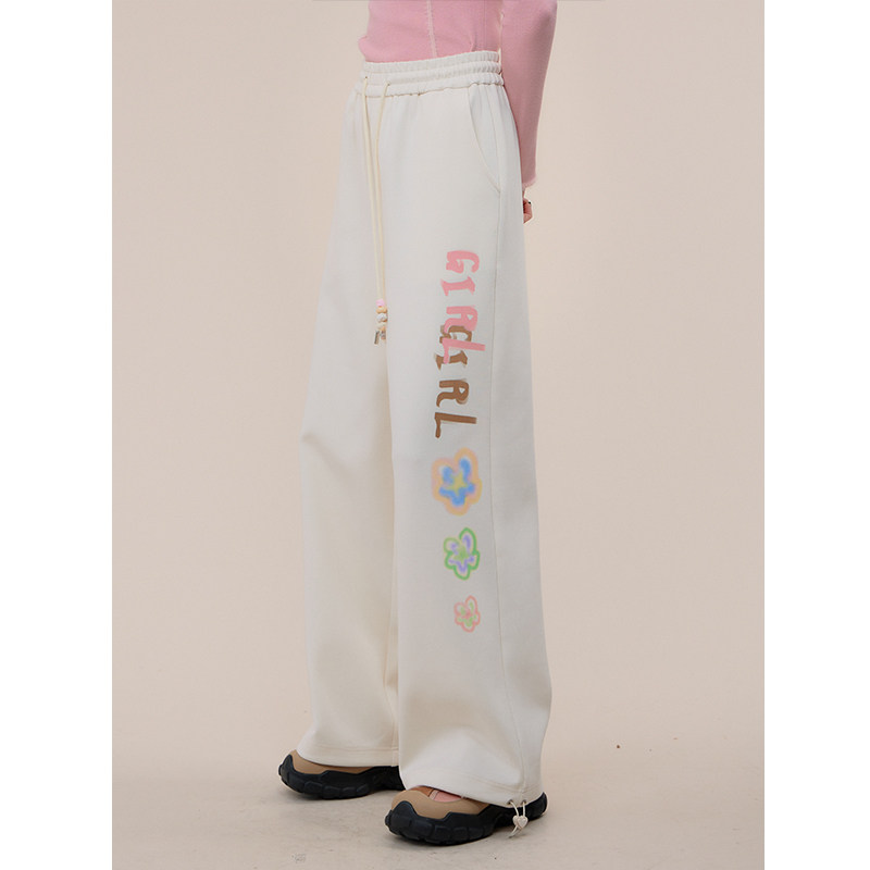 zizifei秋冬季新款美式复古高腰显瘦阔腿直筒垂感宽松休闲卫裤女,女装/女士精品,休闲裤,淘宝优惠券,粉丝福利购,淘宝优惠卷