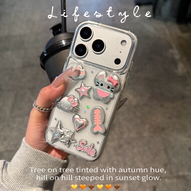 银色电镀kitty猫适用红米note15 14 13pro手机壳note12 10x 11pro滴胶K80 k70 k60保护套turbo3 4pro防摔少女