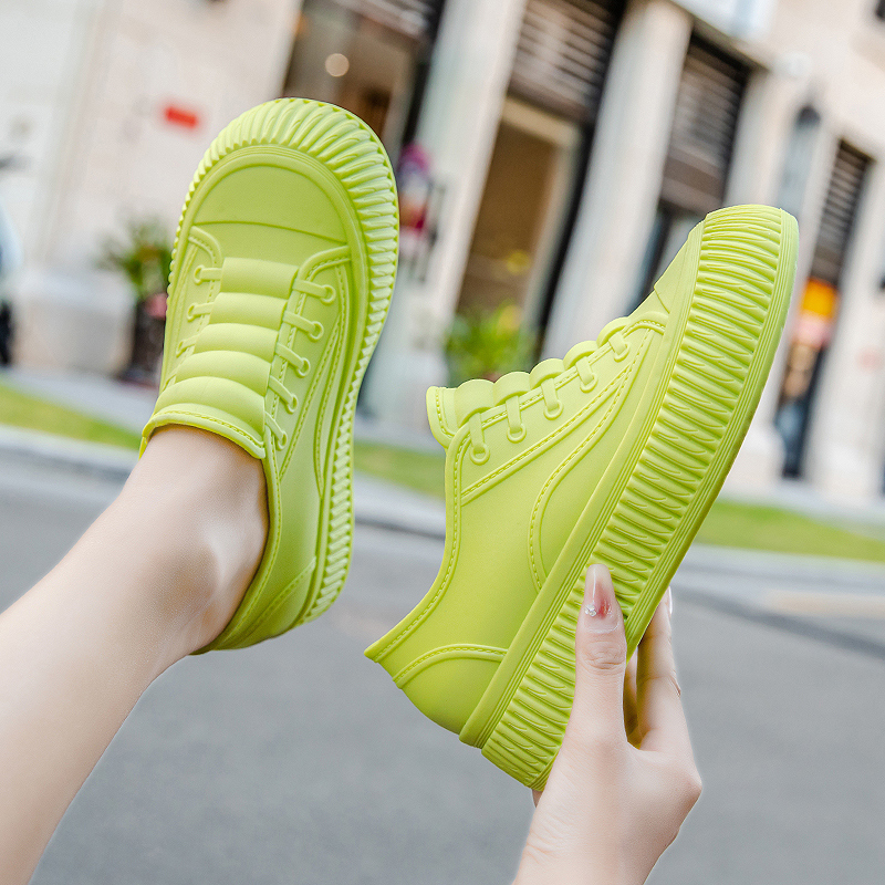 休闲雨鞋女学生耐磨胶鞋厨房工作鞋防水鞋低帮工作内增高时尚水鞋