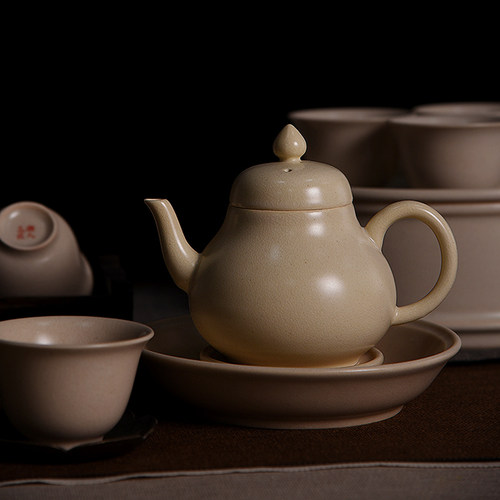 苏打釉手工复古冰裂潮州功夫茶具