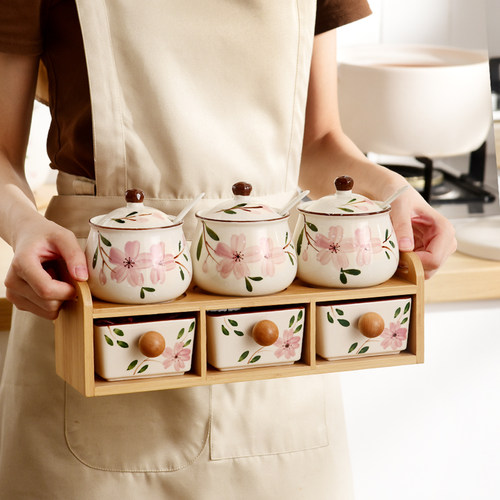 双层收纳调味组合厨房好帮手