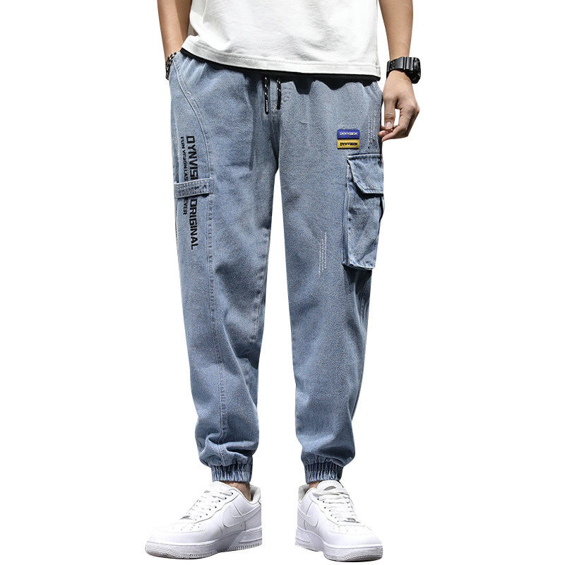 主推新款男士工装牛仔裤时尚休闲束脚九分裤XZ313B-1--K217-P45,男装休闲裤,星座313B-2