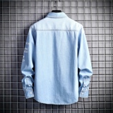 新款挂拍男士高品质牛仔时尚休闲长袖衬衣XZ313B-1-CY911-P55，男装衬衫，星座313B-2