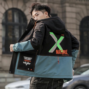 2021秋季新款潮流ins男士韩版时尚连帽夹克上衣XZ313B-1-JK01-P60图片