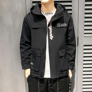主推款秋季新款男士时尚变色连帽工装夹克外套XZ313B-1-J图片