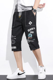 夏季新款流行时尚牛仔短裤男休闲七分裤XZ313B-1-NZ810，男装休闲裤，星座313B-2
