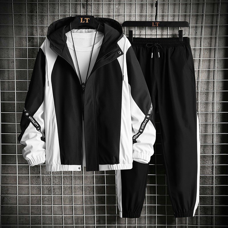 2021秋季新款男士时尚休闲套装两件套XZ313B-1-T80108-P80,男装休闲套装,星座313B-2