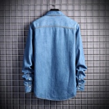 XZ313B-1-CY604-P55新款男士流行牛仔衬衫时尚休闲长袖衬衣，男装衬衫，星座313B-2