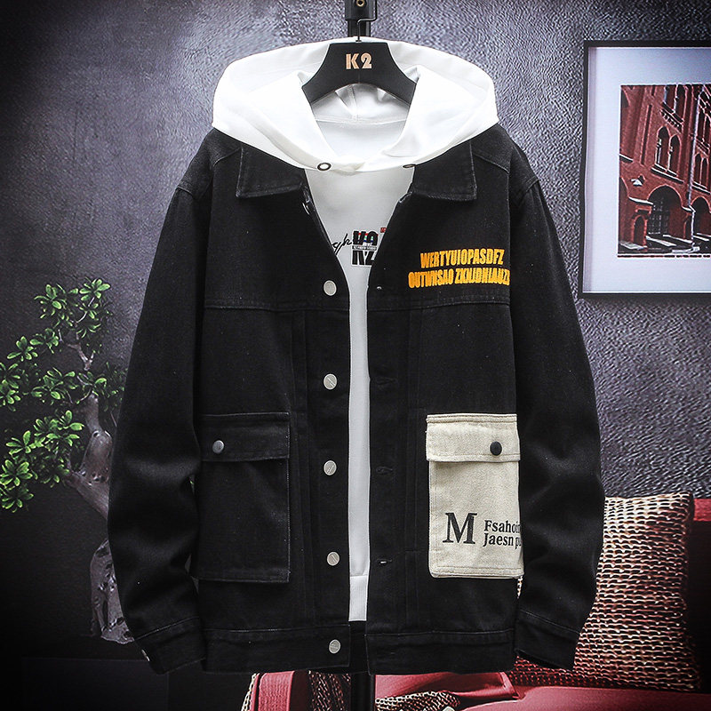 外套男春季时尚休闲牛仔夹克上衣XZ313B-1-NZ939--P85，男装夹克，星座313B-2