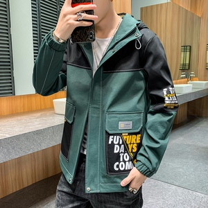 夹克男秋季潮流ins男士时尚连帽工装外套XZ313B-1-JK1201-P60图片