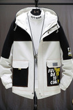 挂拍夹克男秋季潮流ins男士时尚连帽工装外套XZ313B-1-JK1201-P60，男装夹克，星座313B-2