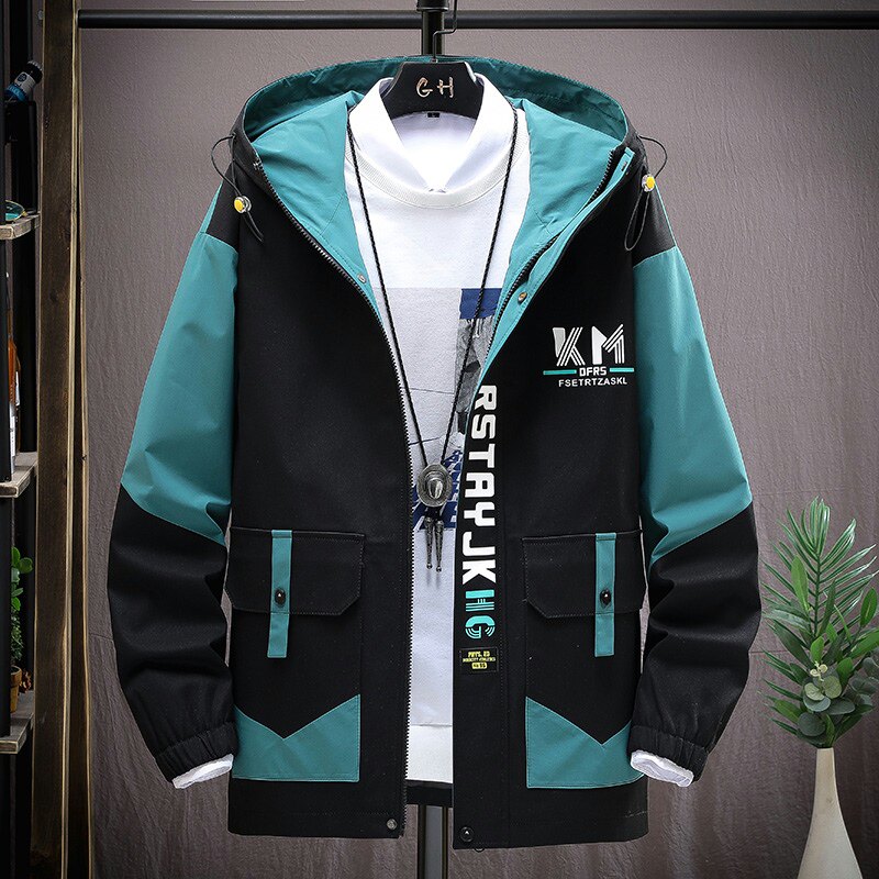 2021秋季潮流ins男士时尚连帽工装夹克外套XZ313B-1-JK028-P60,男装夹克,星座313B-2