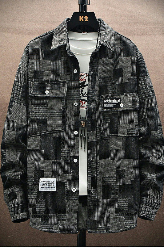 CY953-P65秋季新款主推加厚高品质男士宽松牛仔衬衣XZ313B-1,男装衬衫,星座313B-2