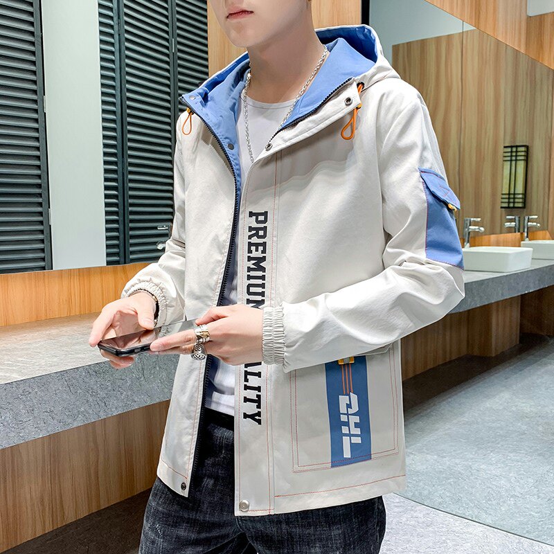 夹克男秋季新款潮流ins男士连帽工装外套XZ313B-1-JK1202-P60,男装夹克,星座313B-2