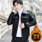 2021冬加绒皮衣青年机车服皮夹克外套男XZ313B-1-PY1902-P120，男装皮衣，星座313B-2