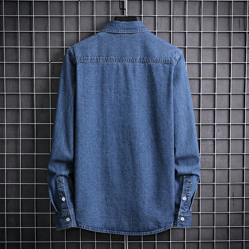 秋季薄款牛仔衬衣时尚简约休闲长袖衬衫XZ313B-1-CY8002-P50,男装衬衫,星座313B-2