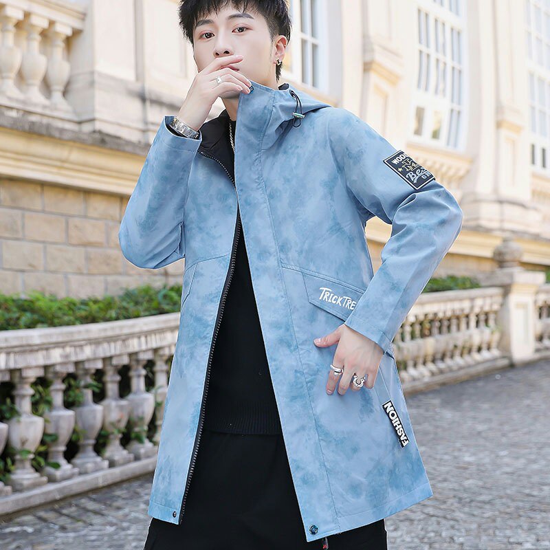 秋季新款男士中长款连帽时尚休闲夹克外套XZ313B-1-JK981-P65,男装夹克,星座313B-2