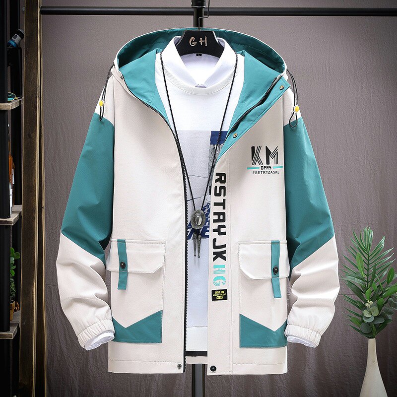 2021秋季潮流ins男士时尚连帽工装夹克外套XZ313B-1-JK028-P60图片