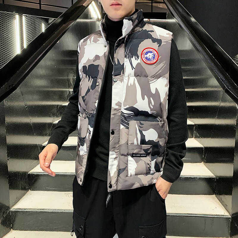 秋冬新款潮流帅气立领休闲男士马甲外套XZ313B-1-M0908-P55图片