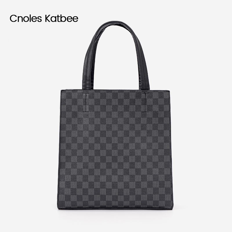 Cnoles Katbee手提包韩版潮流欧美电脑包单肩包男休闲牛皮公文包