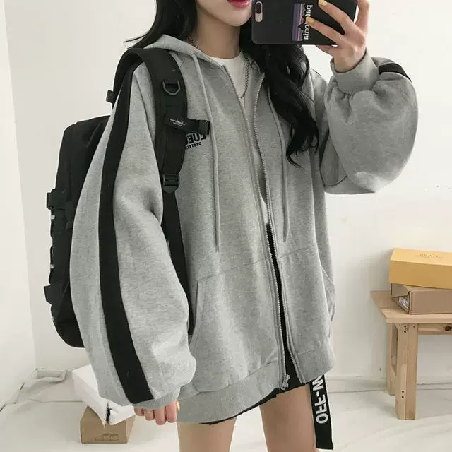 ЖЕНСКАЯ Толстовка-худи HARAJUKU KOREAN версия свободная oversize свитш