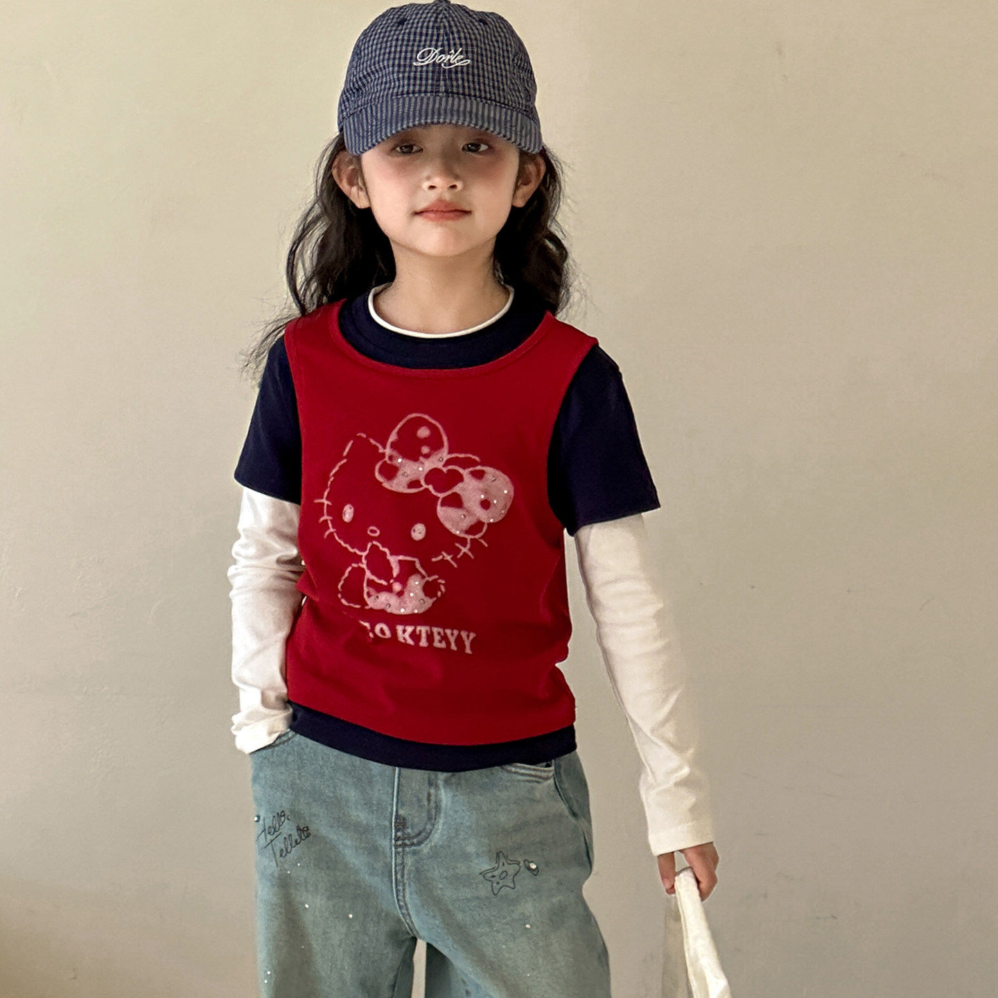 女童长袖T恤2026春装新款韩版童装女大童早春穿搭儿童假两件上衣,童装/婴儿装/亲子装,T恤,淘宝优惠券,粉丝福利购,淘宝优惠卷