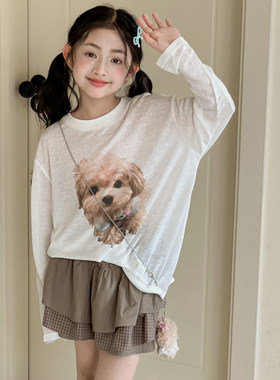 女童防晒T恤夏季薄款2026新款初中生夏季长袖上衣女大童遮阳体恤