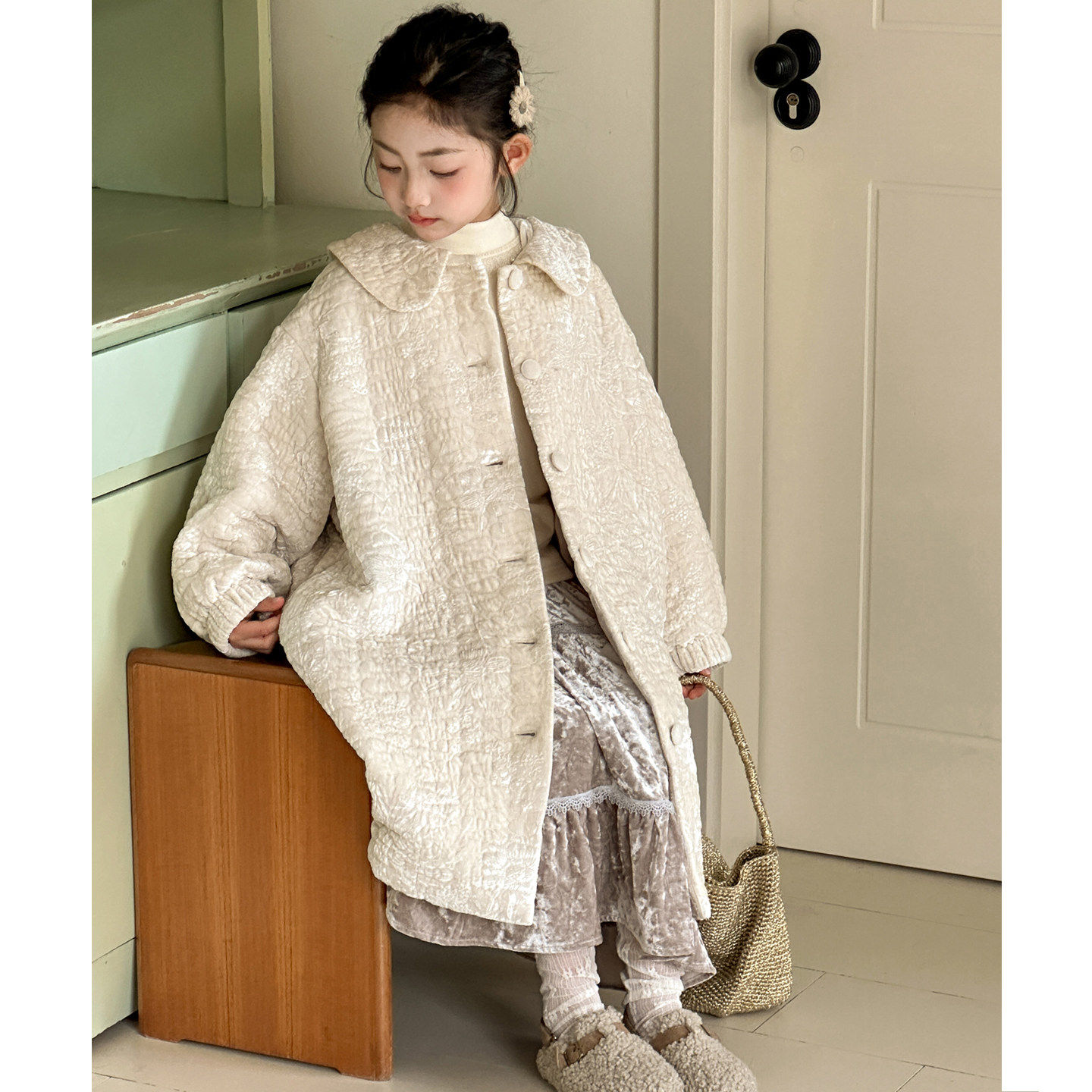 女童新年外套2026冬季新款女大童中长款加厚大衣儿童重工刺绣棉服,童装/婴儿装/亲子装,棉袄/棉服,淘宝优惠券,粉丝福利购,淘宝优惠卷