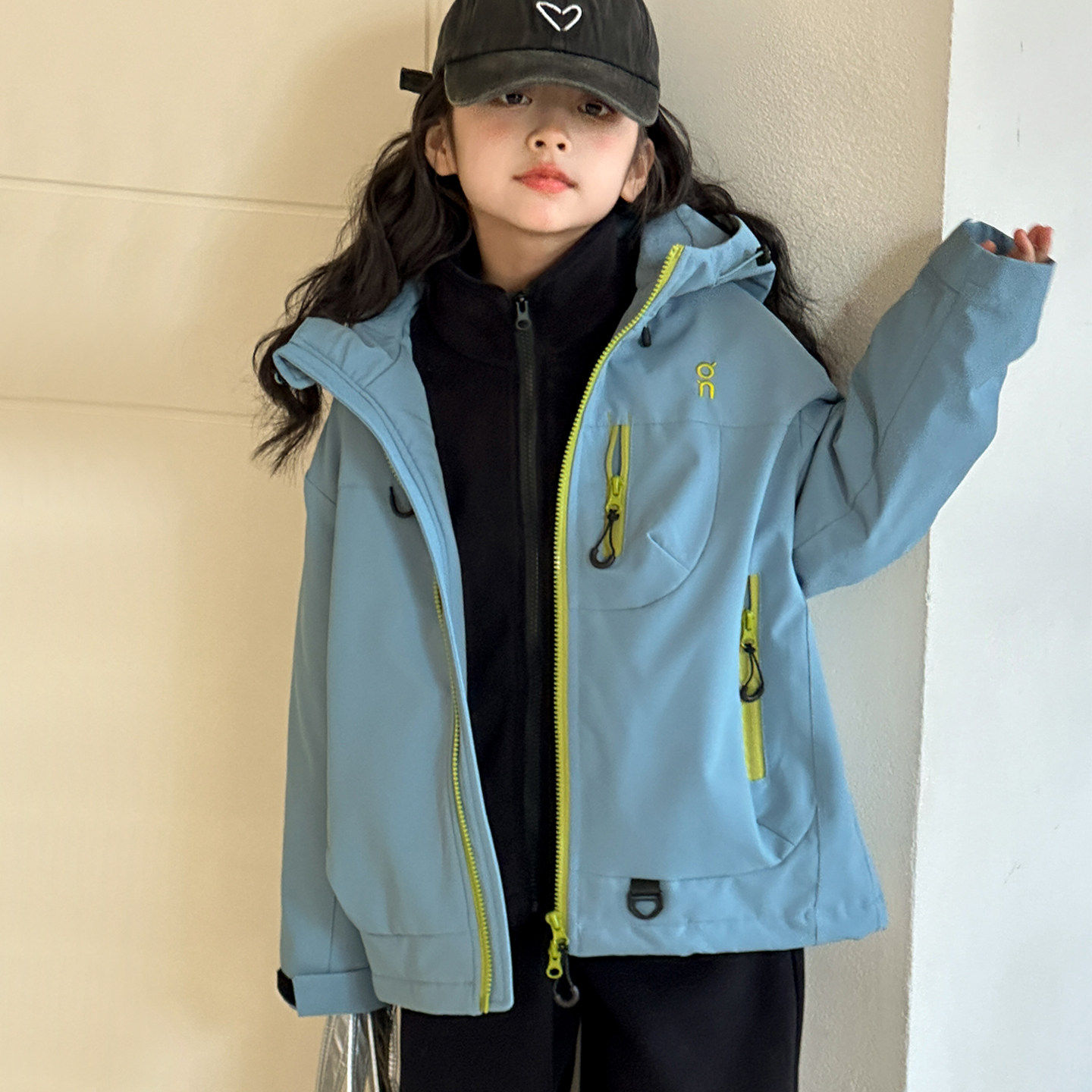 女童冲锋衣2026秋冬新款儿童摇粒绒内胆三合一外套女大童加厚上衣