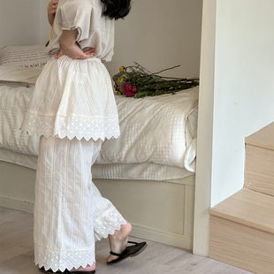 女童裤子夏季薄款防蚊裤2026新款儿童洋气女大童直筒休闲裤阔腿裤